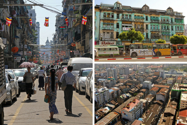 Myanmar Yangon city scenes